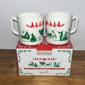 Miracle Holiday Mug Set - Festive Red and Green
